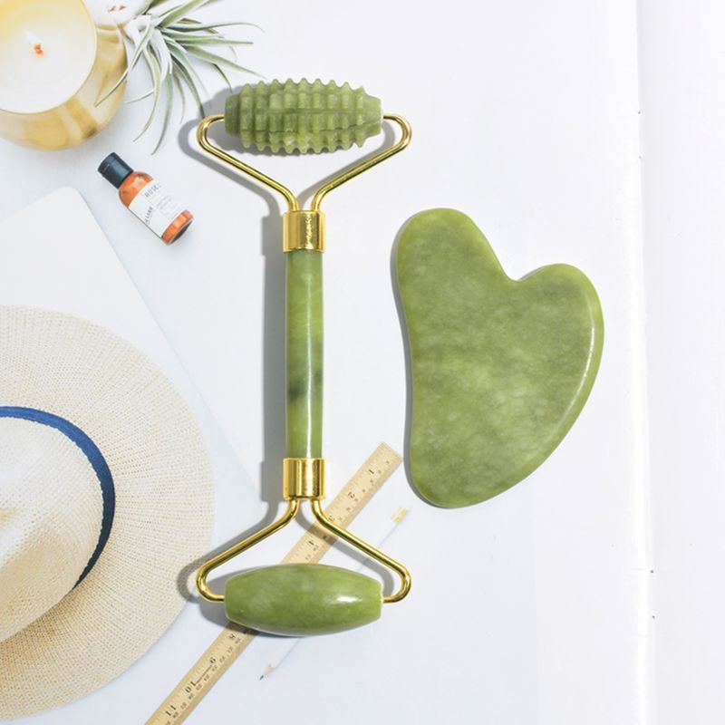 3-In-1 Jade Roller And Gua Sha Set,