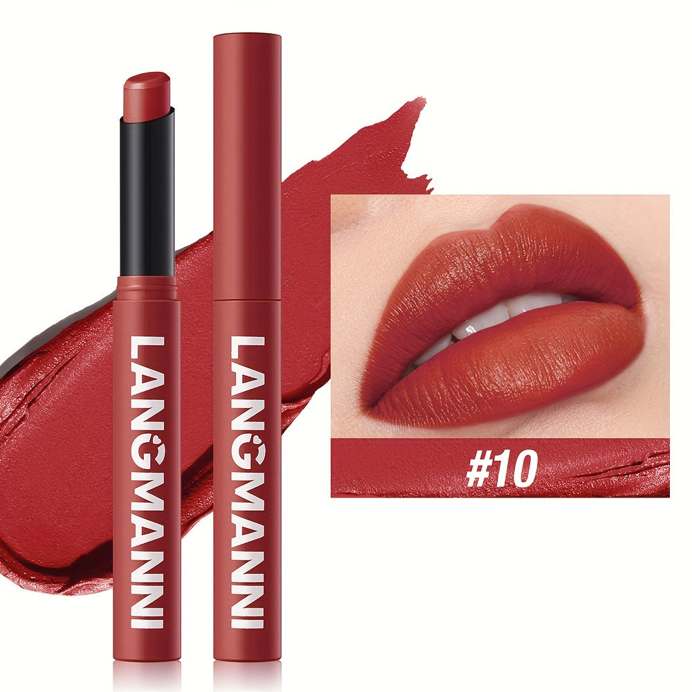 Matte Lipstick Crayon, Highly Pigmented Long-Lasting Moisturizing Lipstick