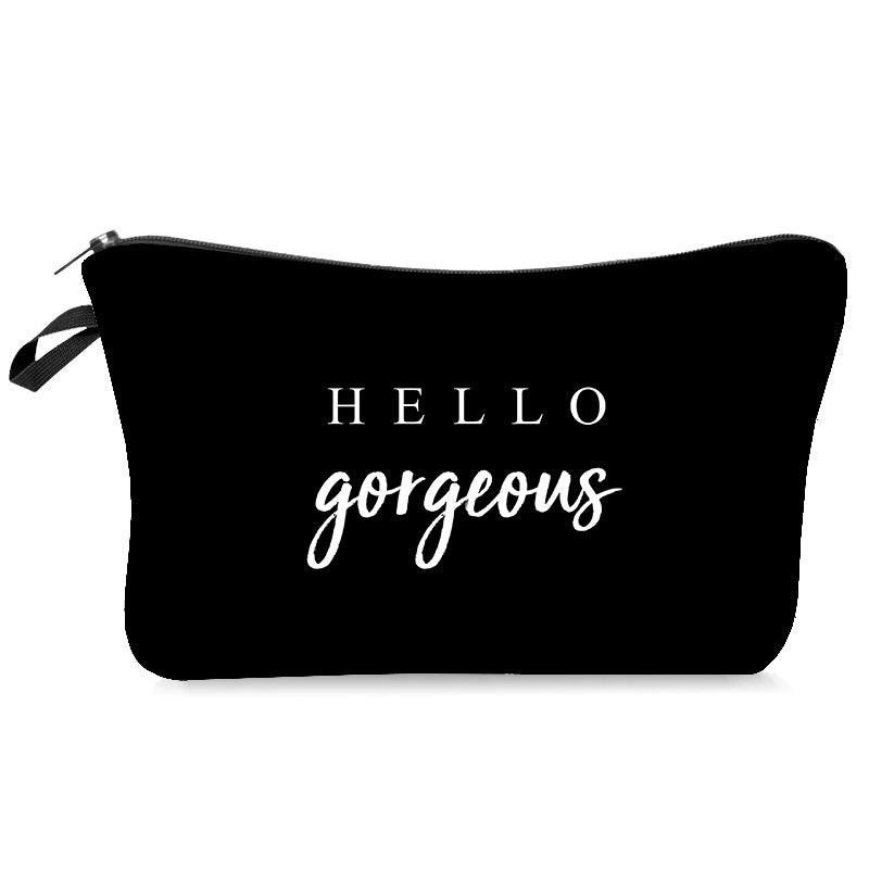 Vibrant  English alphabet cosmetic bag