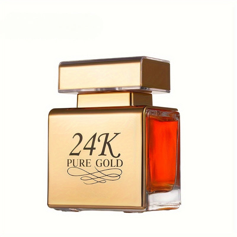 Luxurious 24K Pure Gold Women's Perfume with intricate detailing"