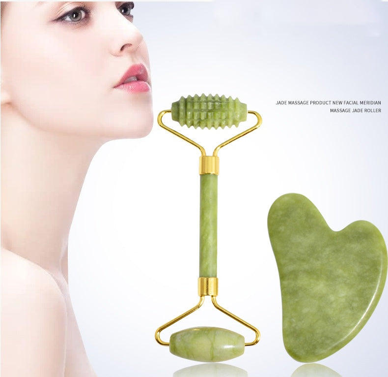 3-In-1 Jade Roller And Gua Sha Set,