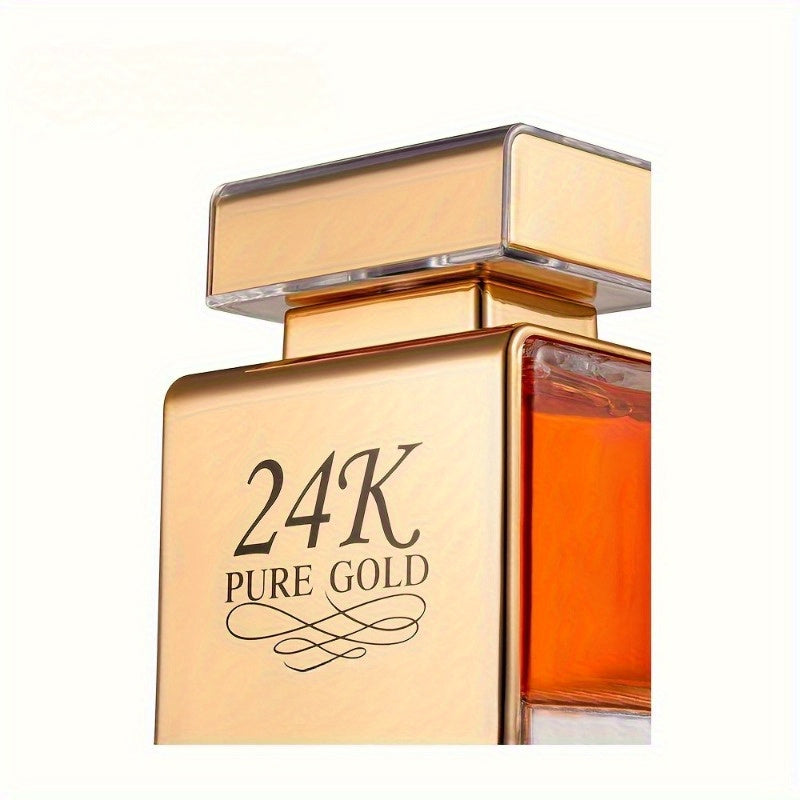 24K Pure Gold Women's Perfume bottle with luxurious design