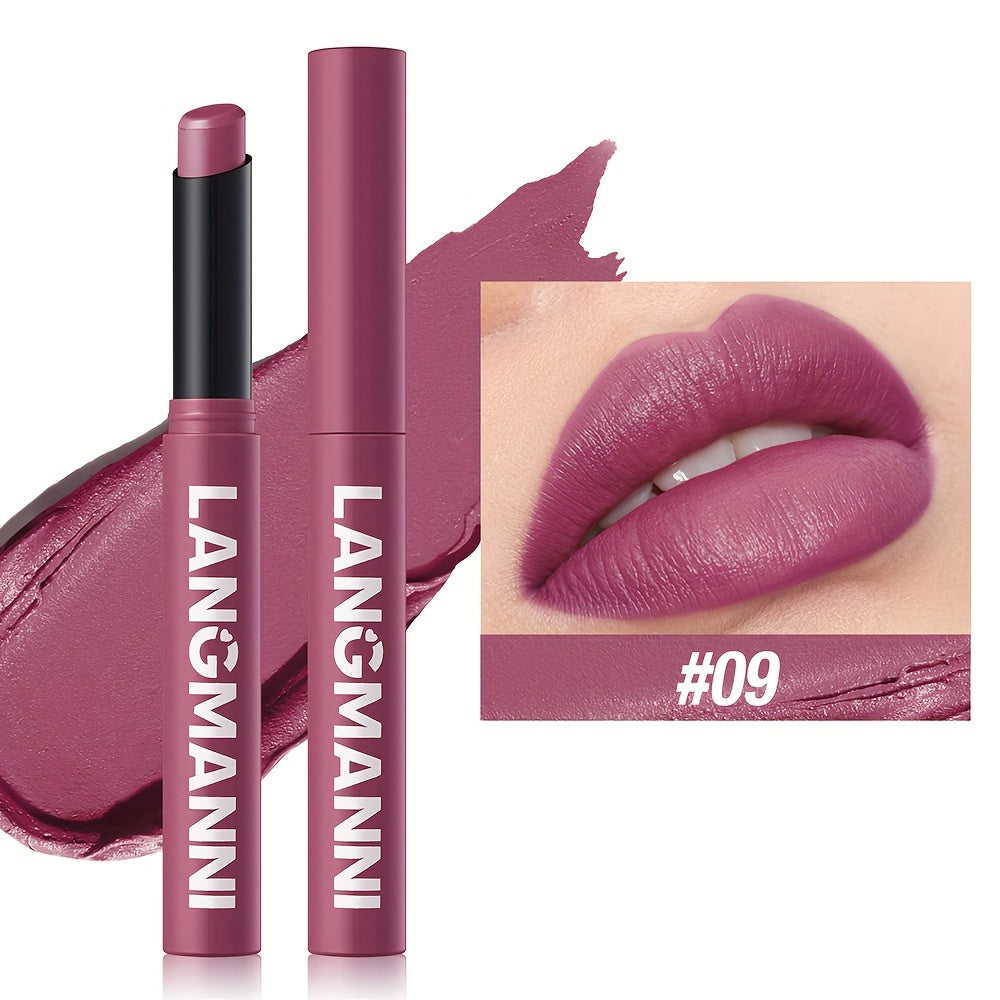 Matte Lipstick Crayon, Highly Pigmented Long-Lasting Moisturizing Lipstick