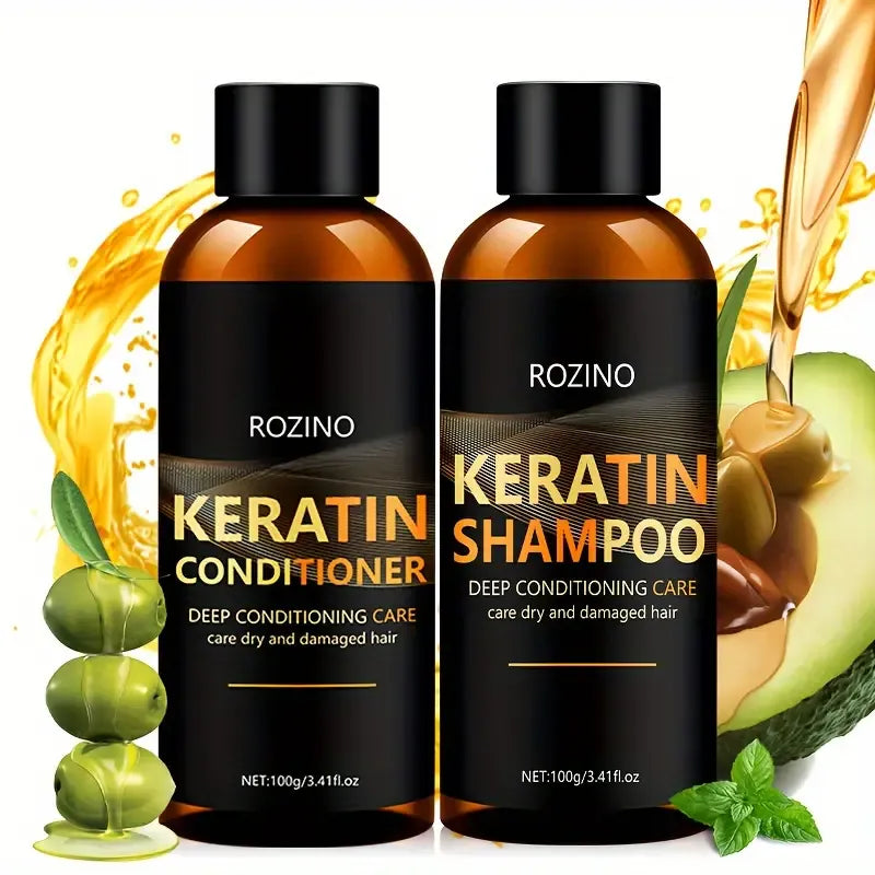 ROZINO Luxurious 2-Piece Keratin Shampoo and Conditioner Set