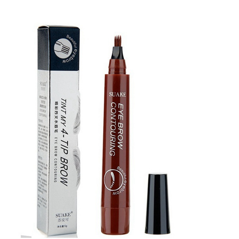 Long-Lasting 4-Tip Liquid Eyebrow Pencil