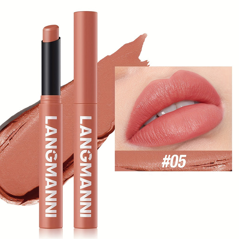 Matte Lipstick Crayon, Highly Pigmented Long-Lasting Moisturizing Lipstick