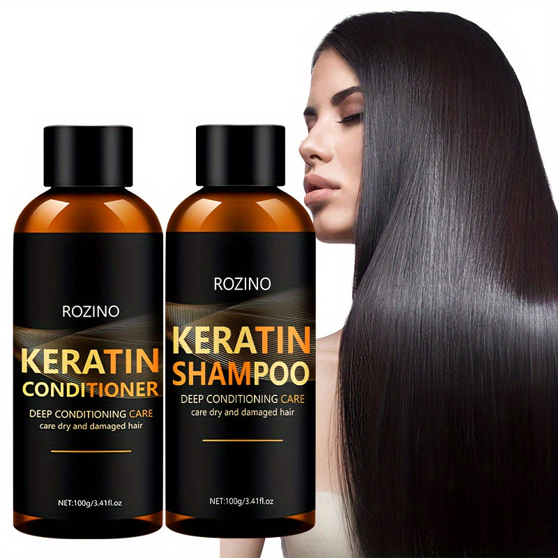 ROZINO Luxurious 2-Piece Keratin Shampoo and Conditioner Set