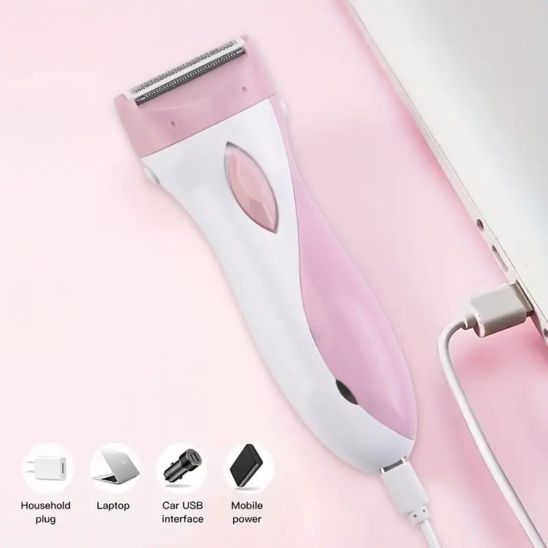 USB Rechargeable Lady Shaver with Stainless Steel Blade