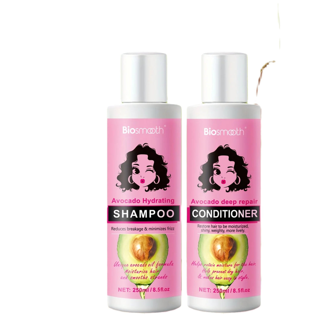 Shea Butter and Argan Oil, Moisturizing Avocado Shampoo and Conditioner Set