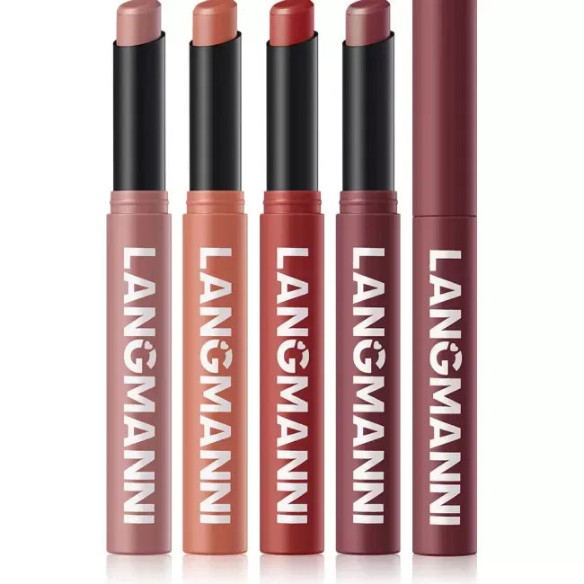 Matte Lipstick Crayon, Highly Pigmented Long-Lasting Moisturizing Lipstick